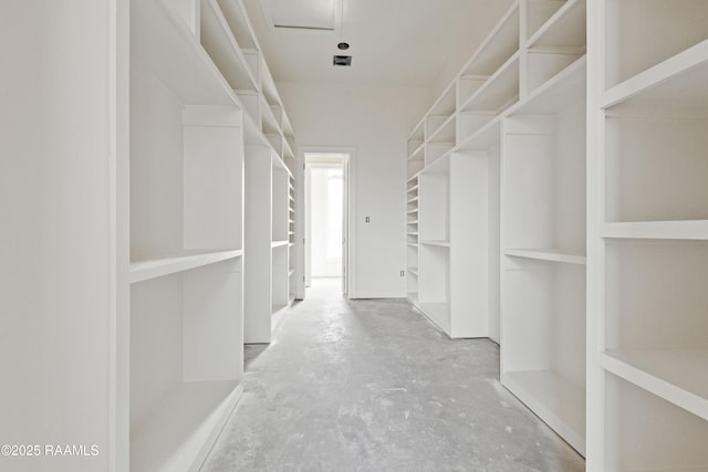 view of walk in closet