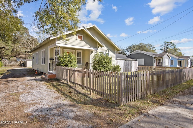 view of bungalow-style home