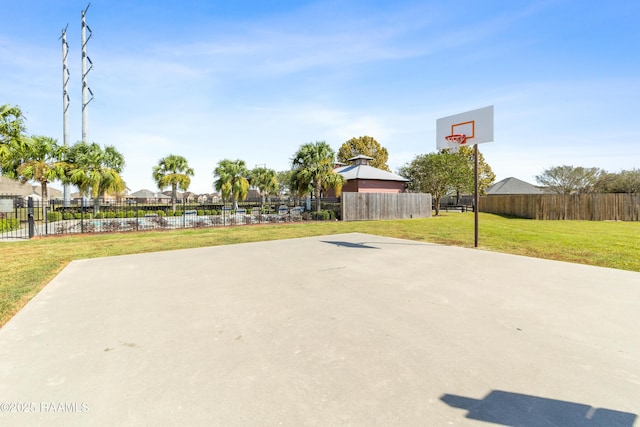 view of patio / terrace with basketball hoop