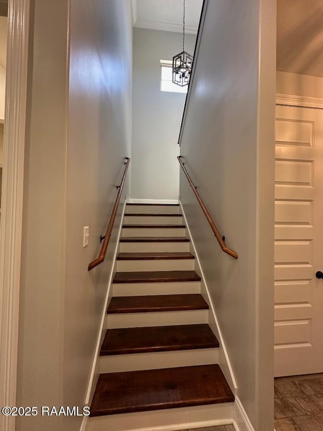 stairs with ornamental molding