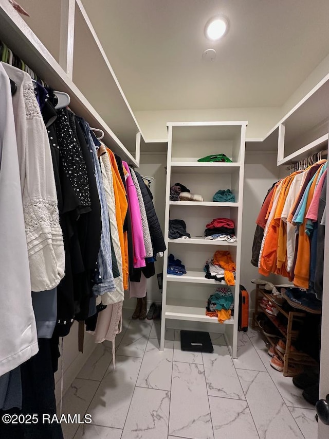 view of walk in closet