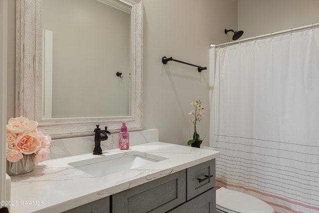 105 Ember Grove Xing, Lafayette, LA 70508 - bathroom featuring toilet, vanity, and a shower with shower curtain