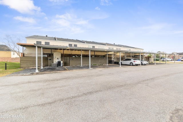 exterior space featuring a carport