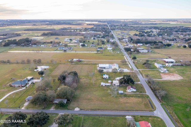 bird's eye view with a rural view