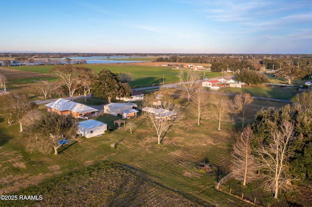 drone / aerial view with a rural view