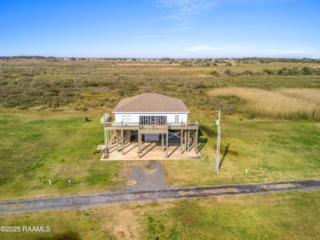 drone / aerial view featuring a rural view