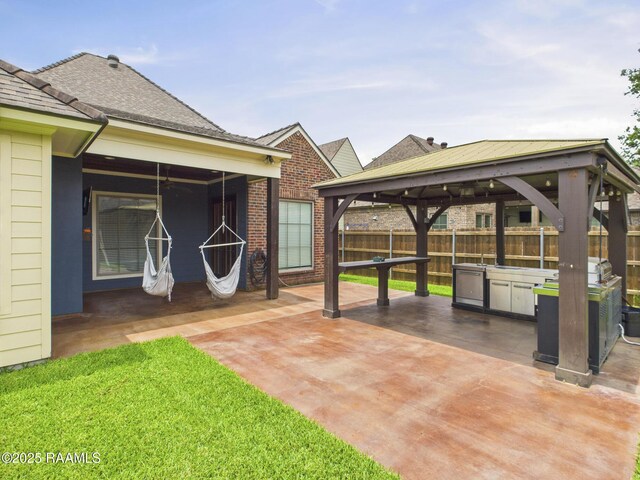 208 Rue De Frejus, Broussard, LA 70518 - view of patio / terrace with a gazebo and area for grilling