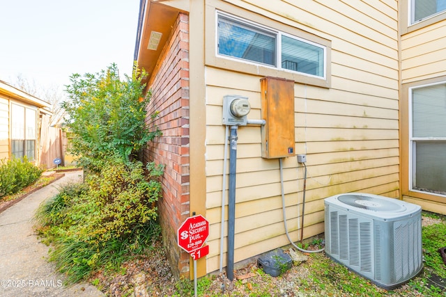 exterior details with central AC unit