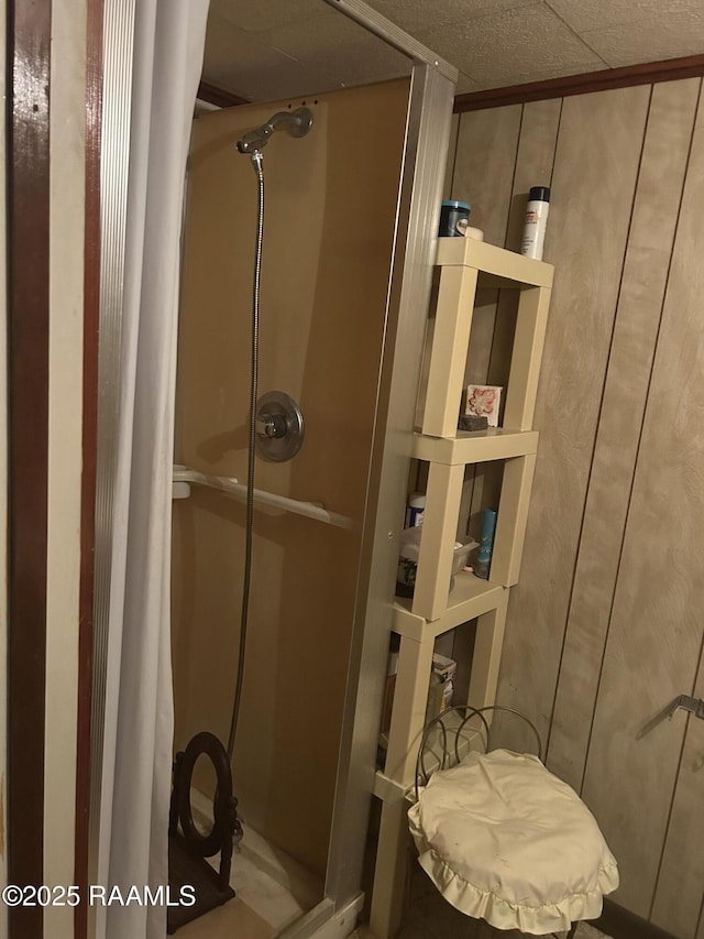 bathroom with an enclosed shower