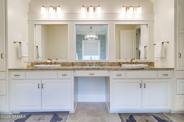 bathroom with vanity