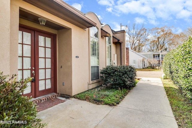 entrance to property with french doors