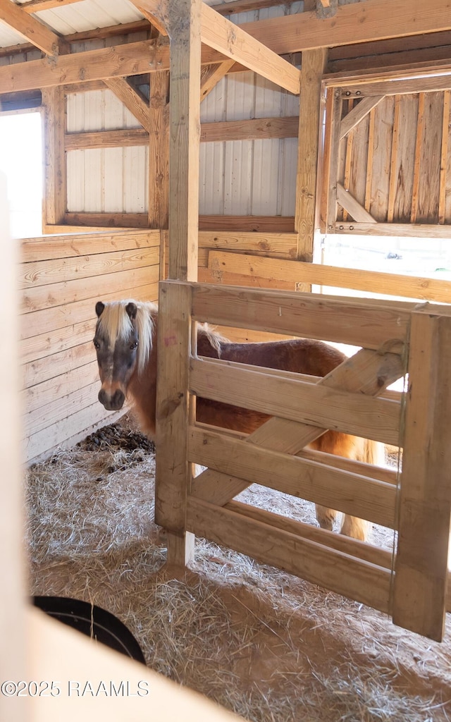 view of horse barn