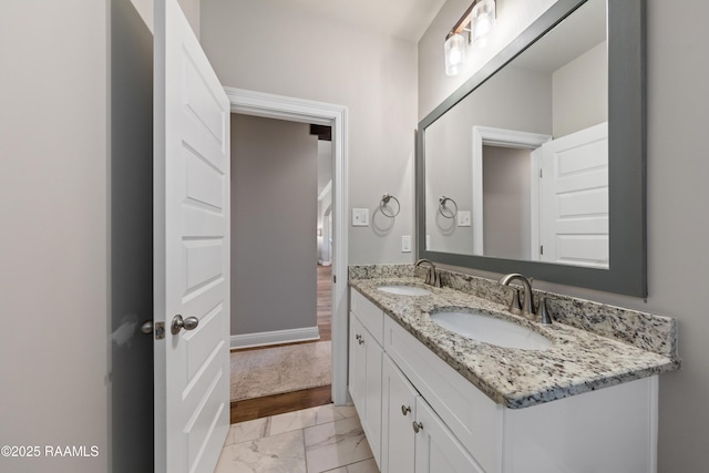 bathroom with vanity