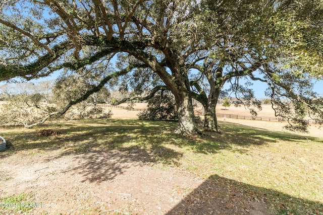 view of yard featuring a rural view