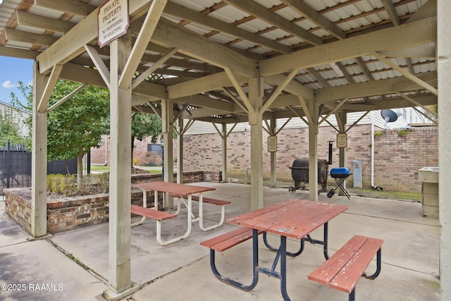 view of home's community featuring a patio area and a gazebo