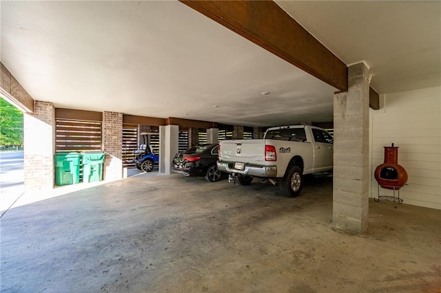 view of parking deck