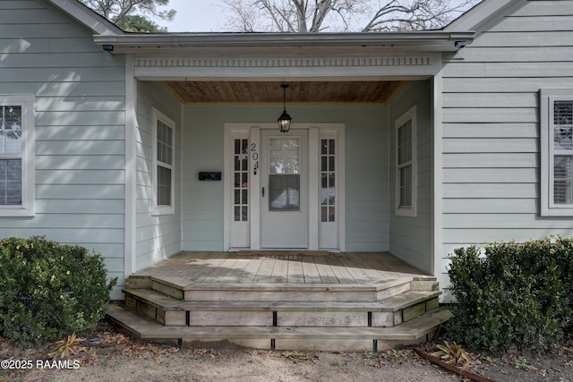 view of doorway to property