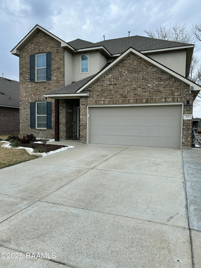 front facade featuring a garage