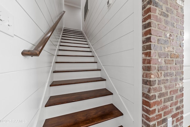 view of stairway