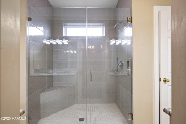 bathroom with an enclosed shower