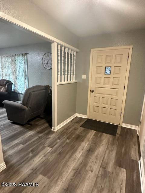 entryway featuring dark hardwood / wood-style floors