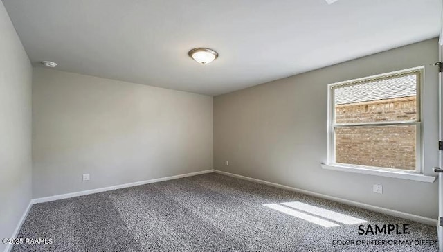 view of carpeted spare room