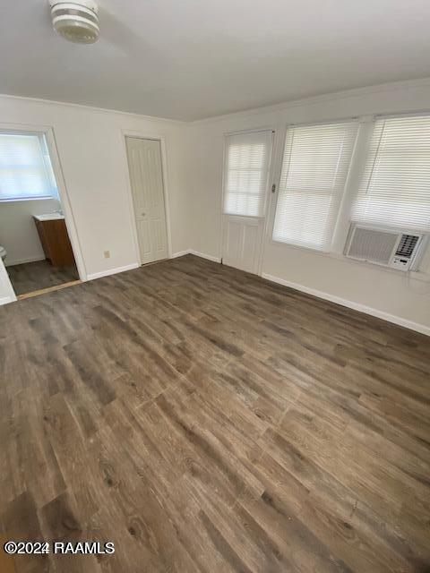 interior space featuring dark wood-type flooring