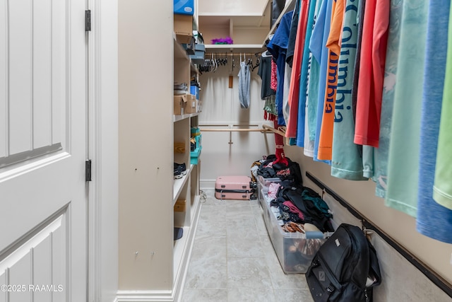 view of walk in closet