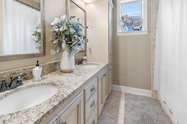 bathroom with vanity