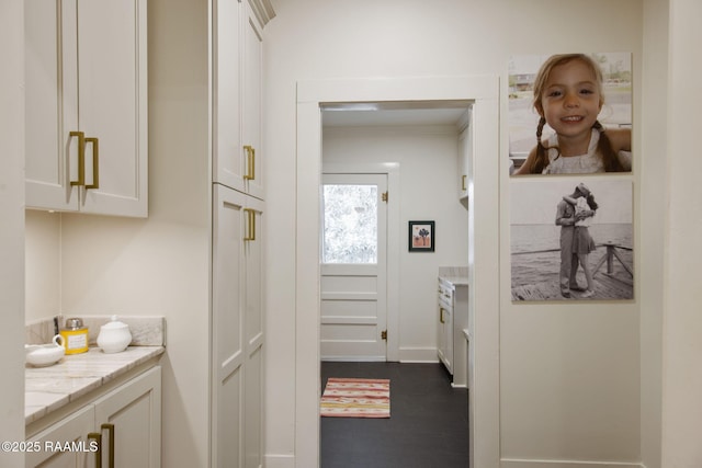 interior space with vanity