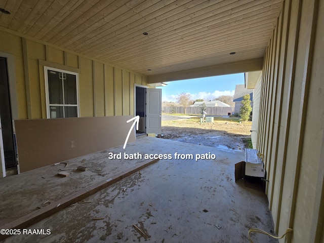 view of patio / terrace with fence