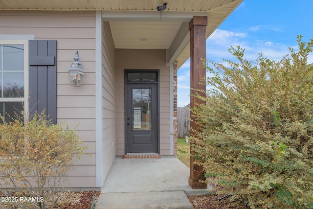 view of entrance to property