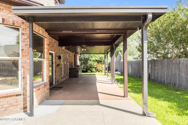 110 Yorkshire Cir, Lafayette, LA 70508 - view of patio featuring ceiling fan