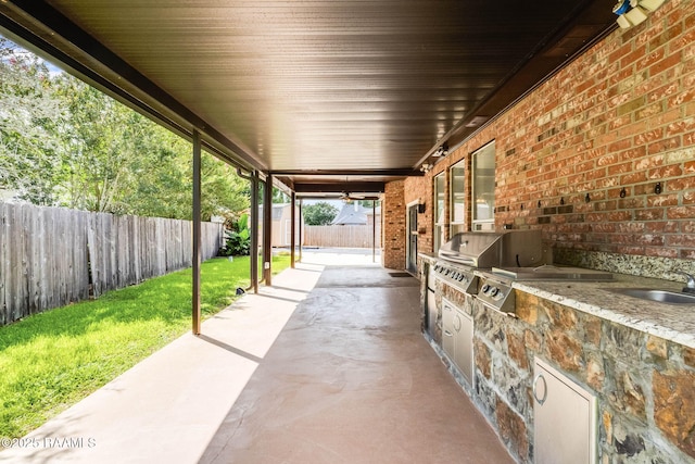 110 Yorkshire Cir, Lafayette, LA 70508 - view of patio / terrace featuring a sink