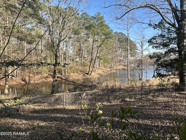 view of yard featuring a water view