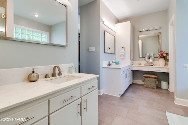 bathroom with vanity