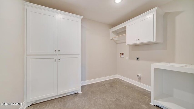 washroom featuring hookup for a washing machine and electric dryer hookup