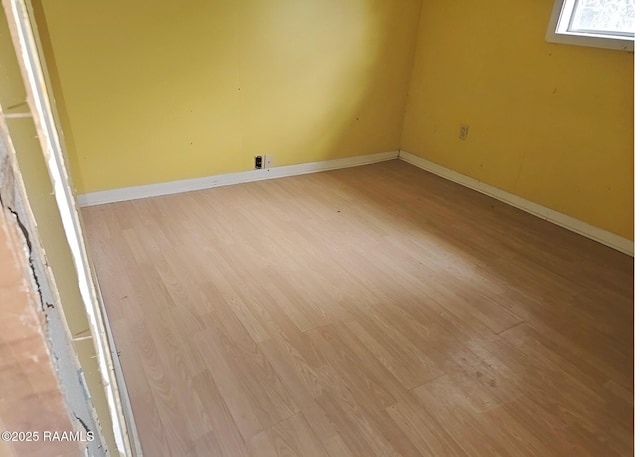 empty room featuring light hardwood / wood-style flooring