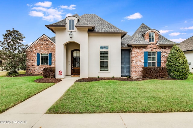 view of front of house with a front yard