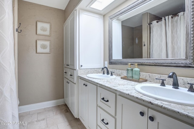 bathroom featuring vanity