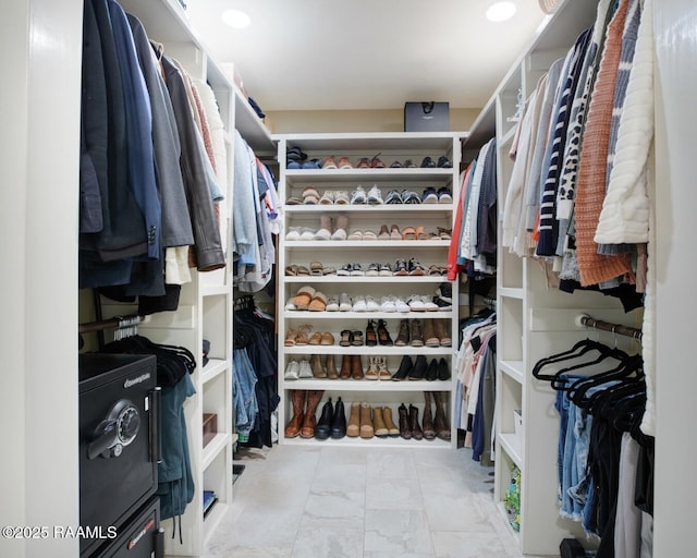 view of walk in closet