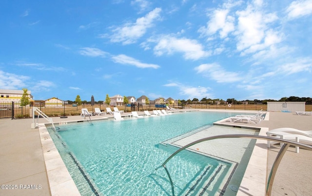 view of pool with a patio