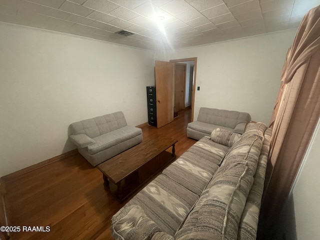 living room featuring hardwood / wood-style flooring