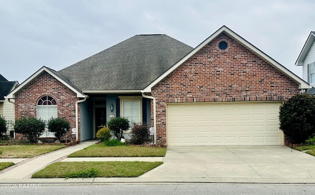 view of property featuring a garage