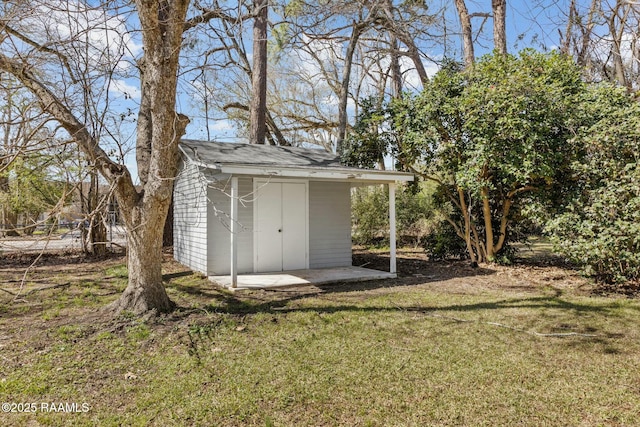 view of shed