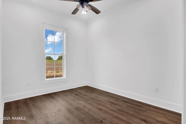 134 Cypress Bend Rd, Scott, LA 70583 - empty room featuring dark wood finished floors and a ceiling fan