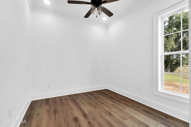 134 Cypress Bend Rd, Scott, LA 70583 - unfurnished room featuring ceiling fan, dark wood-style flooring, and recessed lighting