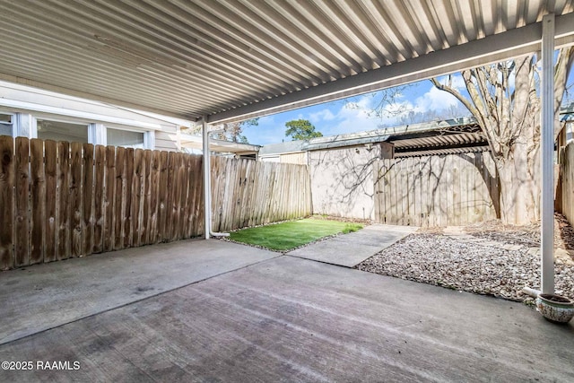 view of patio / terrace with a fenced backyard