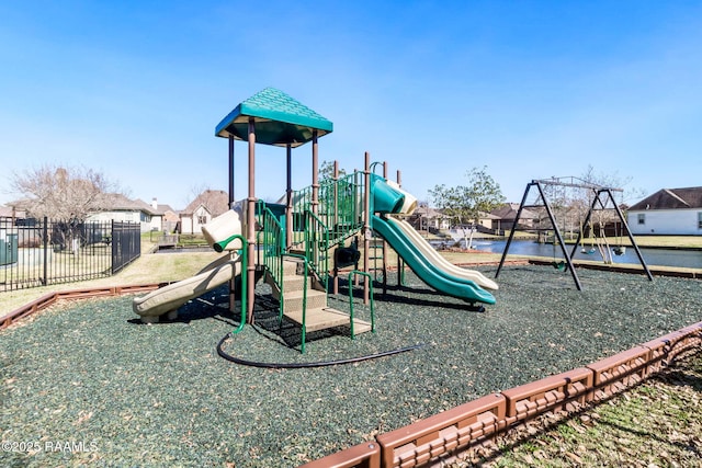 communal playground featuring fence