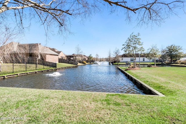 water view with fence